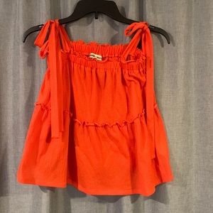 Charmed Hearts top, straps tie together so they are adjustable, size S